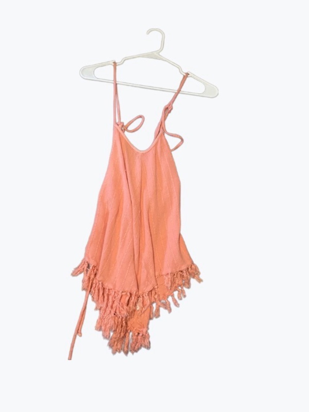 Billabong Coral Fringe Tie-Strap Tank Top